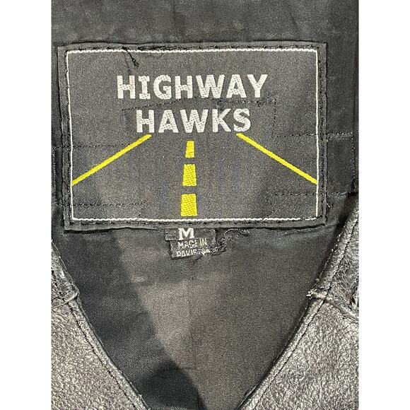 Highway Hawks Leather Vest With Harley Davidson Patch - Picture 2 of 5